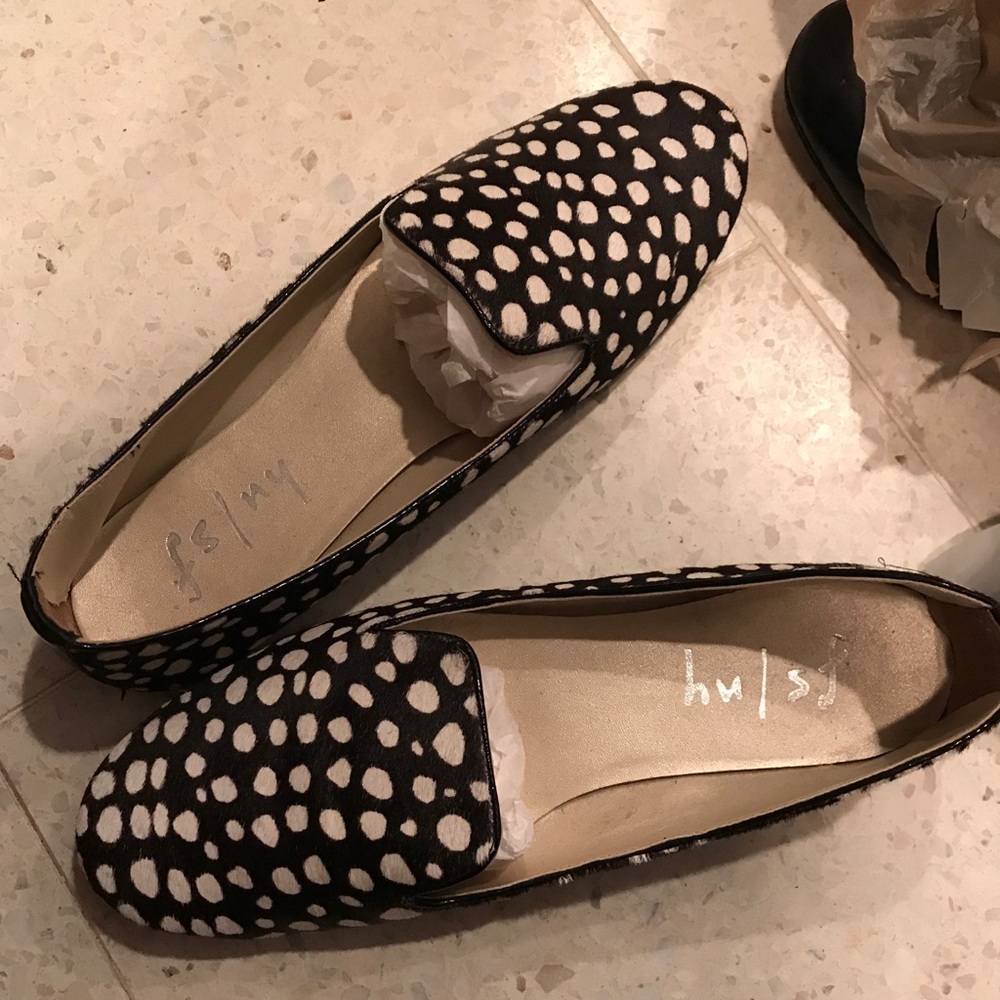 French Sole Gaga Spot Haircalf Loafer Flat